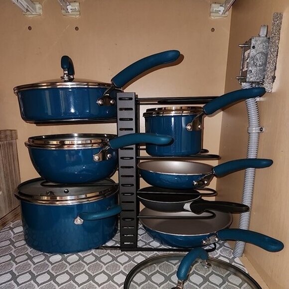 NEW Pots and Pans Organizer Rack under Cabinet with 3 DIY Methods, - Picture 6 of 8